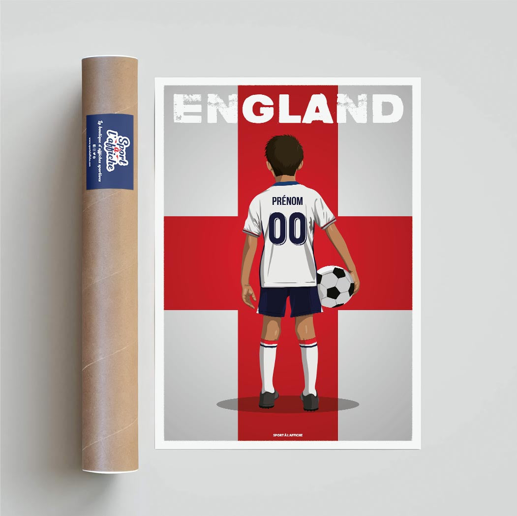 Affiche Foot Angleterre - Enfant Personnalisé