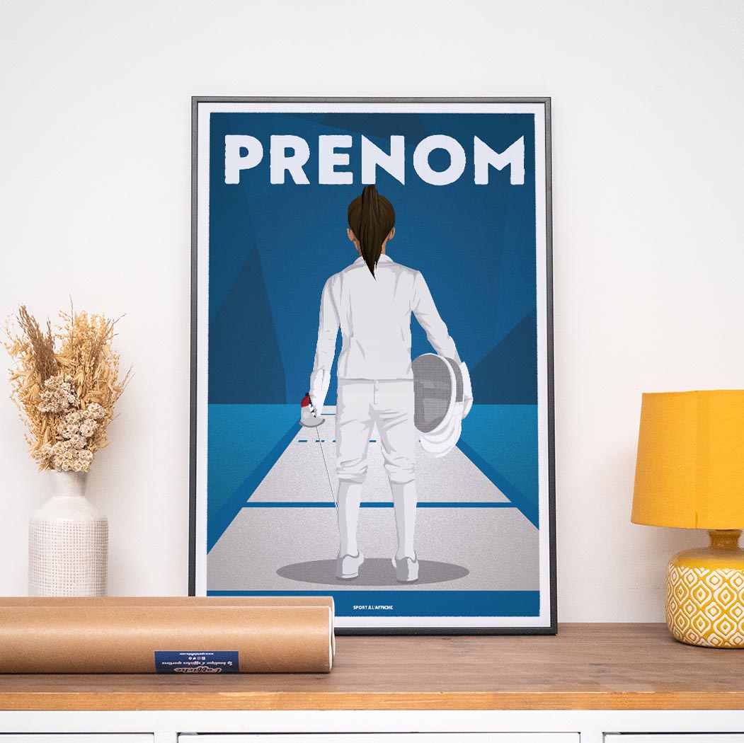 Affiche Escrime - Enfant Personnalisé