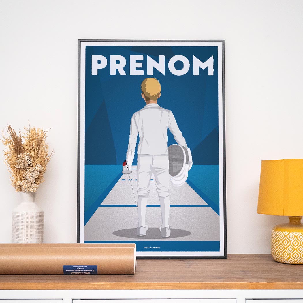 Affiche Escrime - Enfant Personnalisé