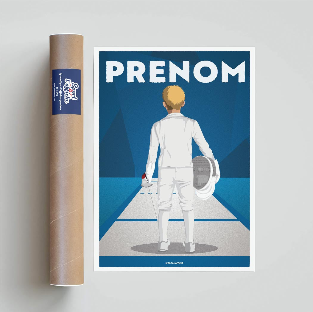 Affiche Escrime - Enfant Personnalisé