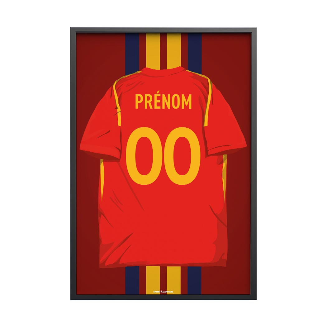 Affiche Foot Espagne - Maillot Personnalisé