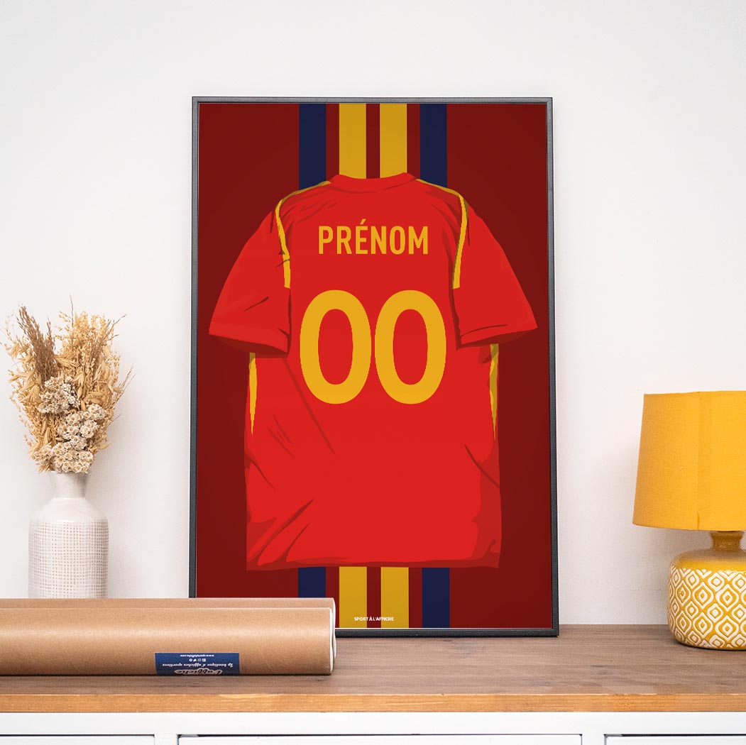 Affiche Foot Espagne - Maillot Personnalisé