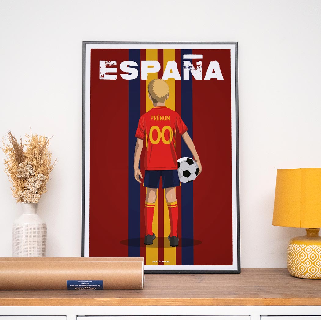 Affiche Foot Espagne - Enfant Personnalisé