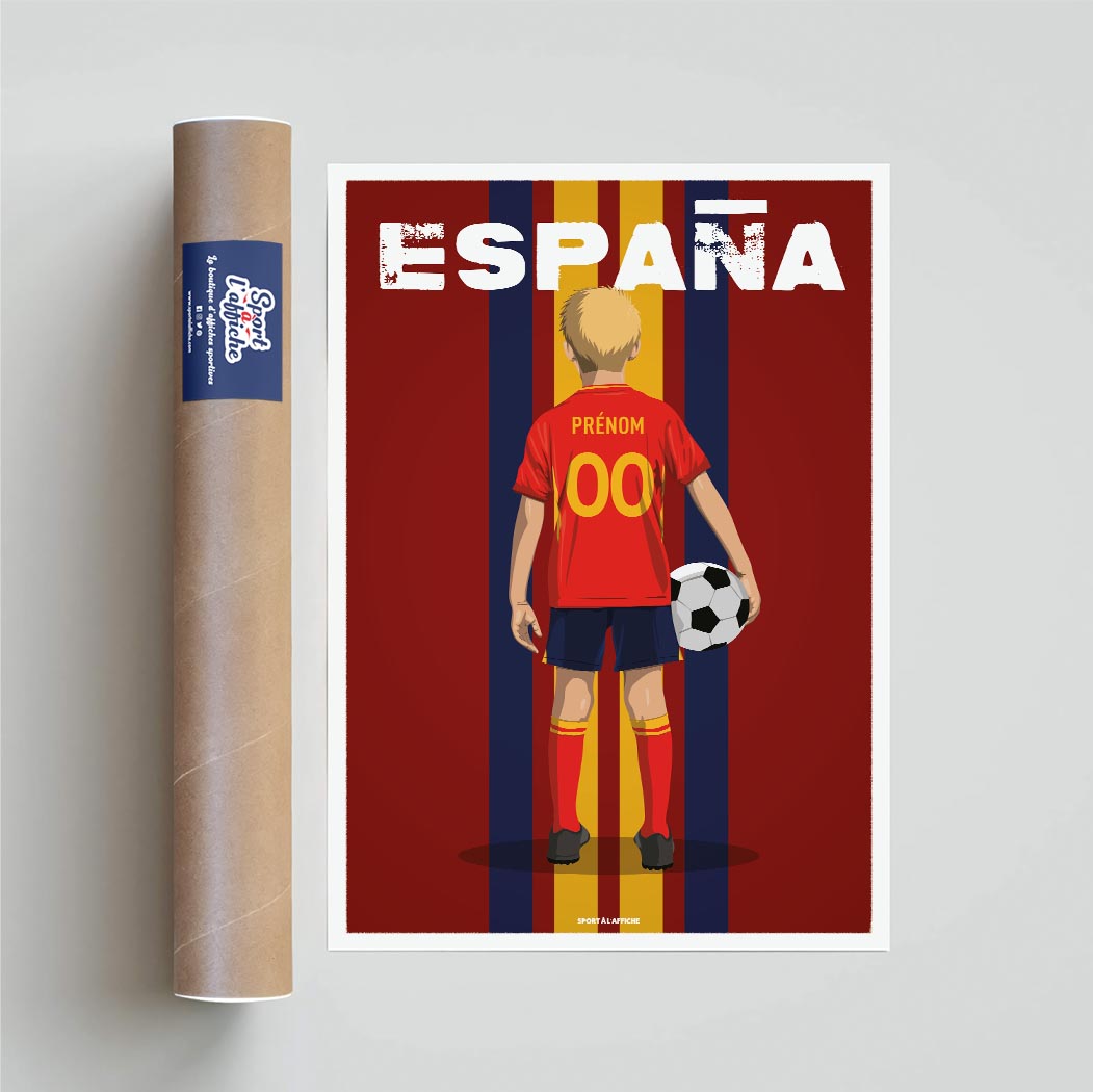 Affiche Foot Espagne - Enfant Personnalisé