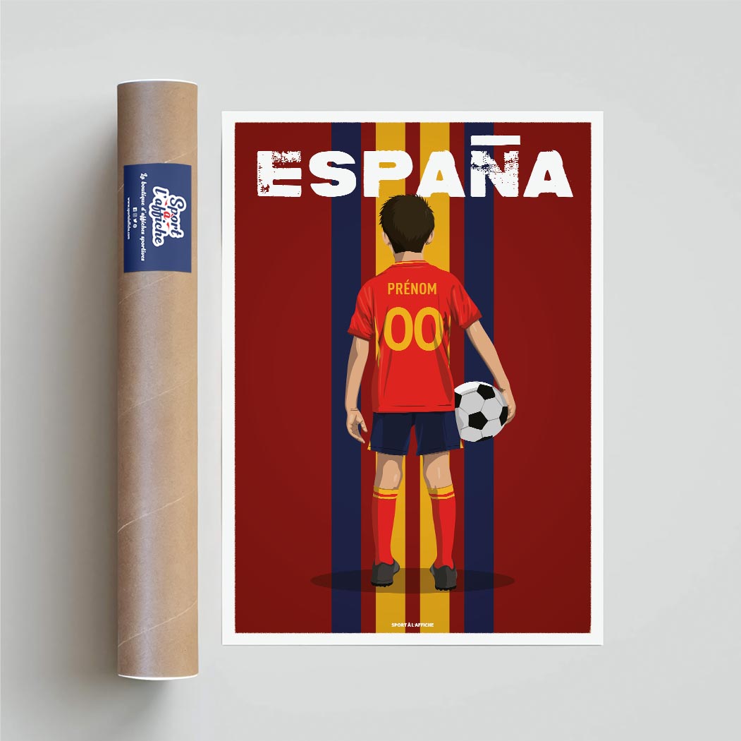 Affiche Foot Espagne - Enfant Personnalisé