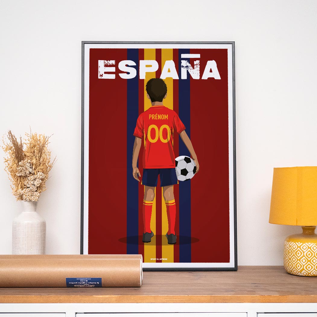 Affiche Foot Espagne - Enfant Personnalisé