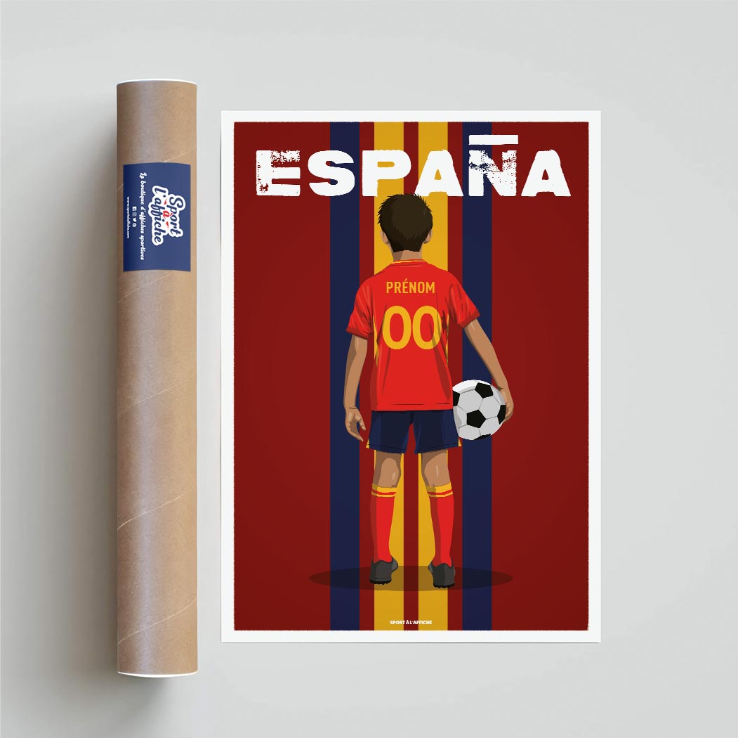 Affiche Foot Espagne - Enfant Personnalisé