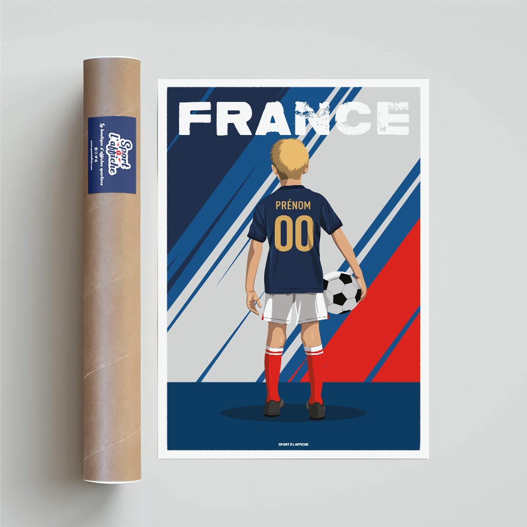 Affiche Foot France - Enfant Personnalisé