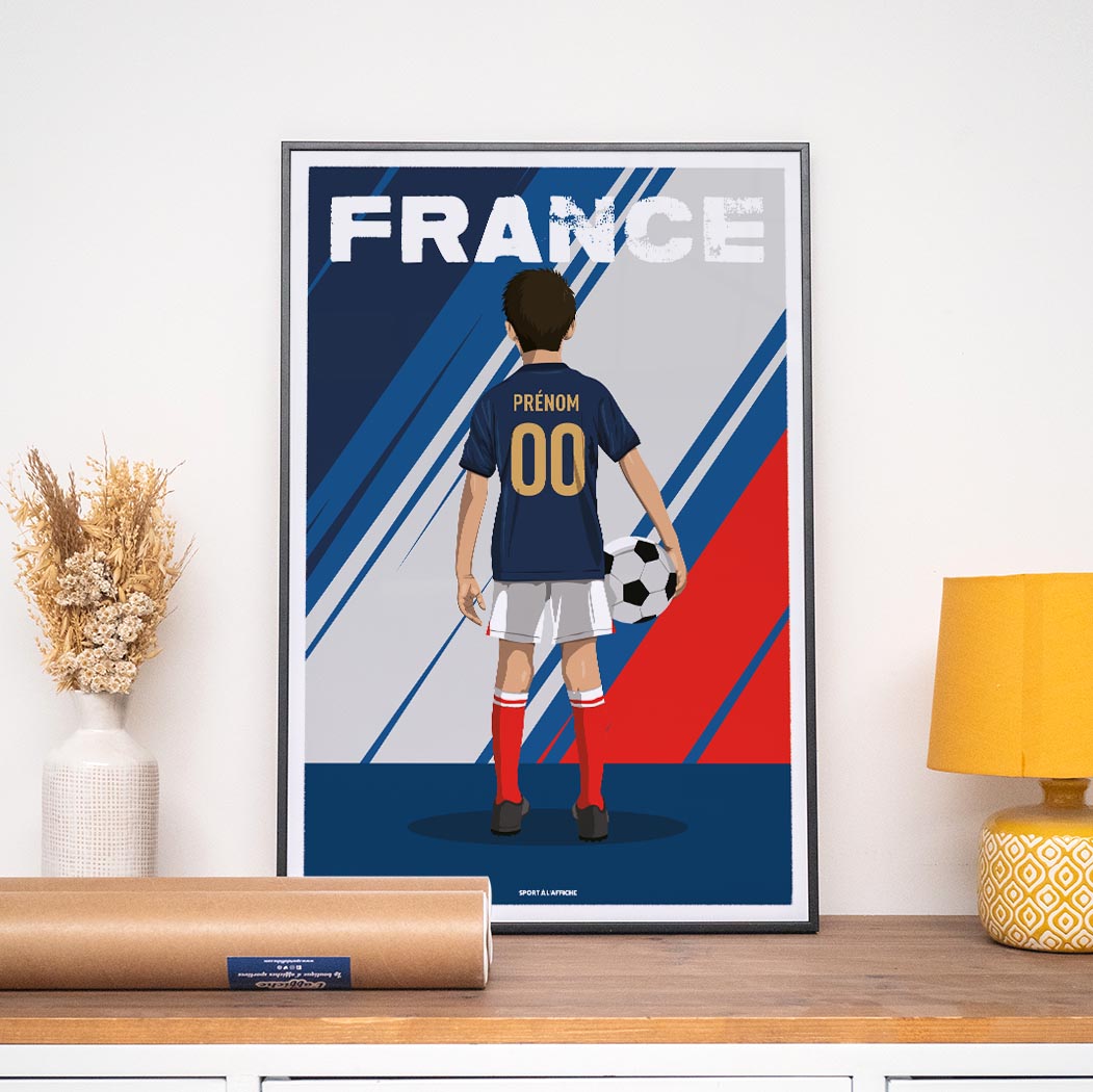 Affiche Foot France - Enfant Personnalisé