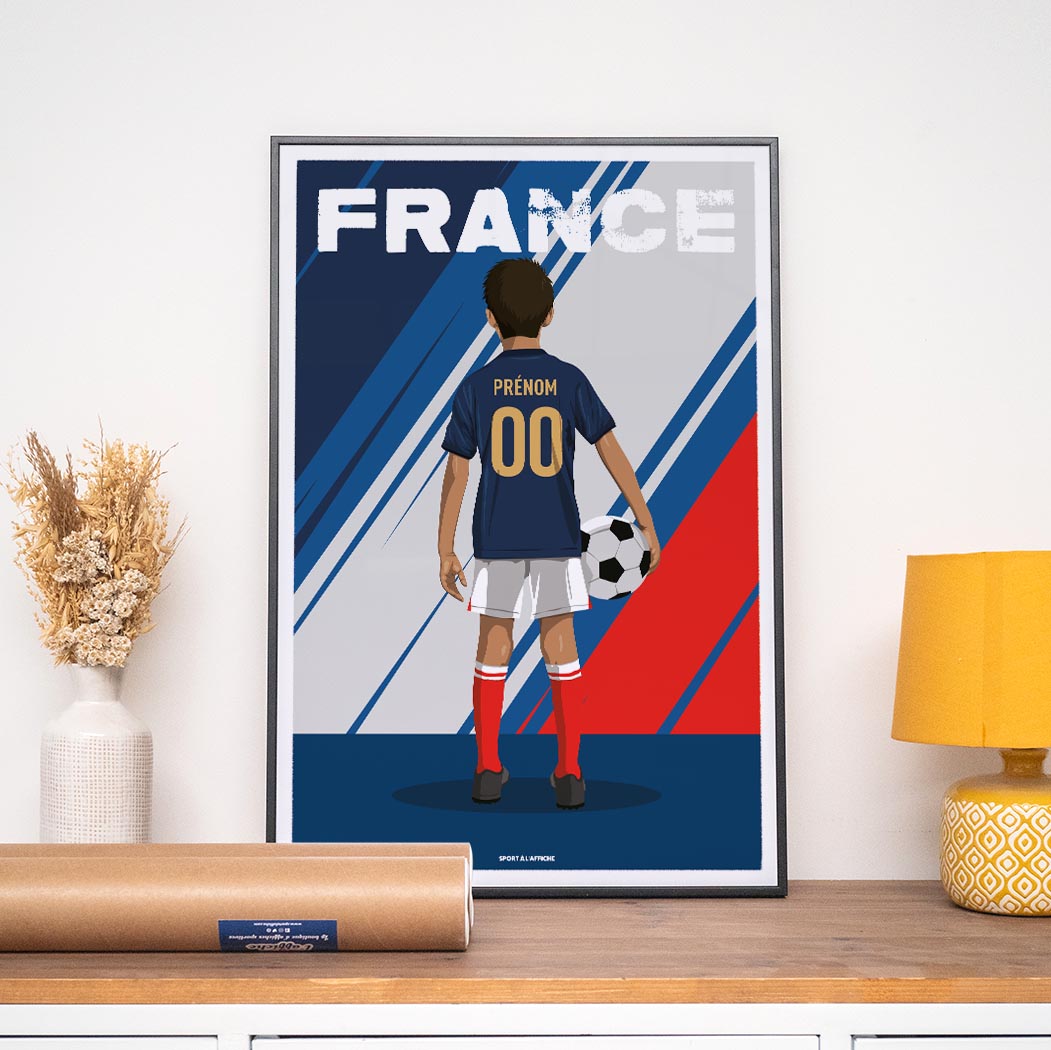Affiche Foot France - Enfant Personnalisé