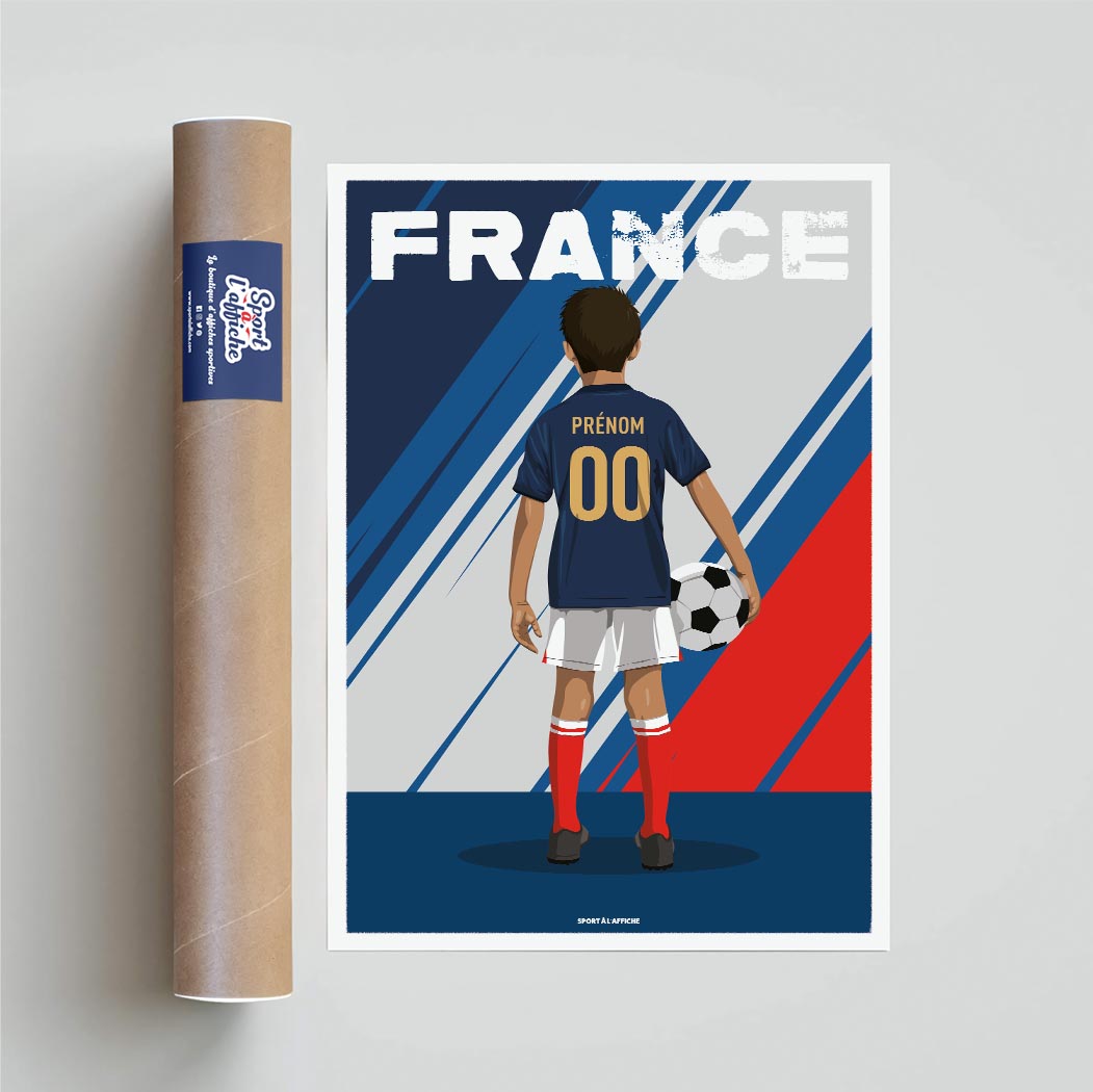 Affiche Foot France - Enfant Personnalisé