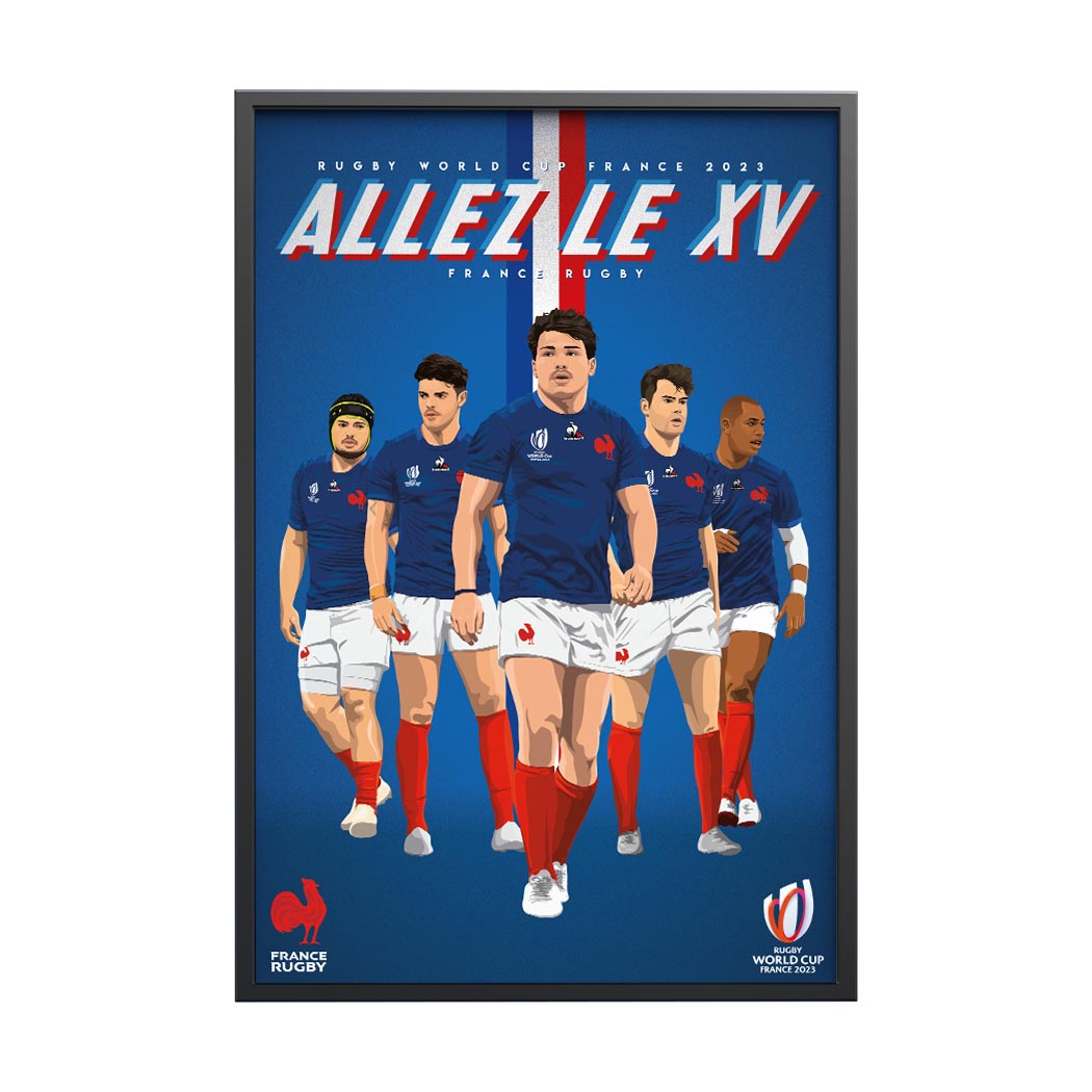 Affiche Coupe du Monde de Rugby 2023 x France Rugby - Allez le XV de France