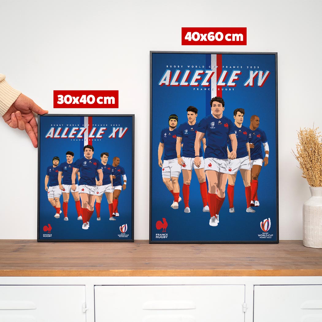 Affiche Coupe du Monde de Rugby 2023 x France Rugby - Allez le XV de France