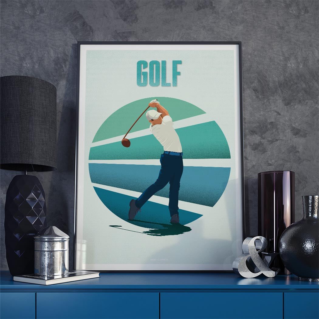 Affiche - Illustration Golf