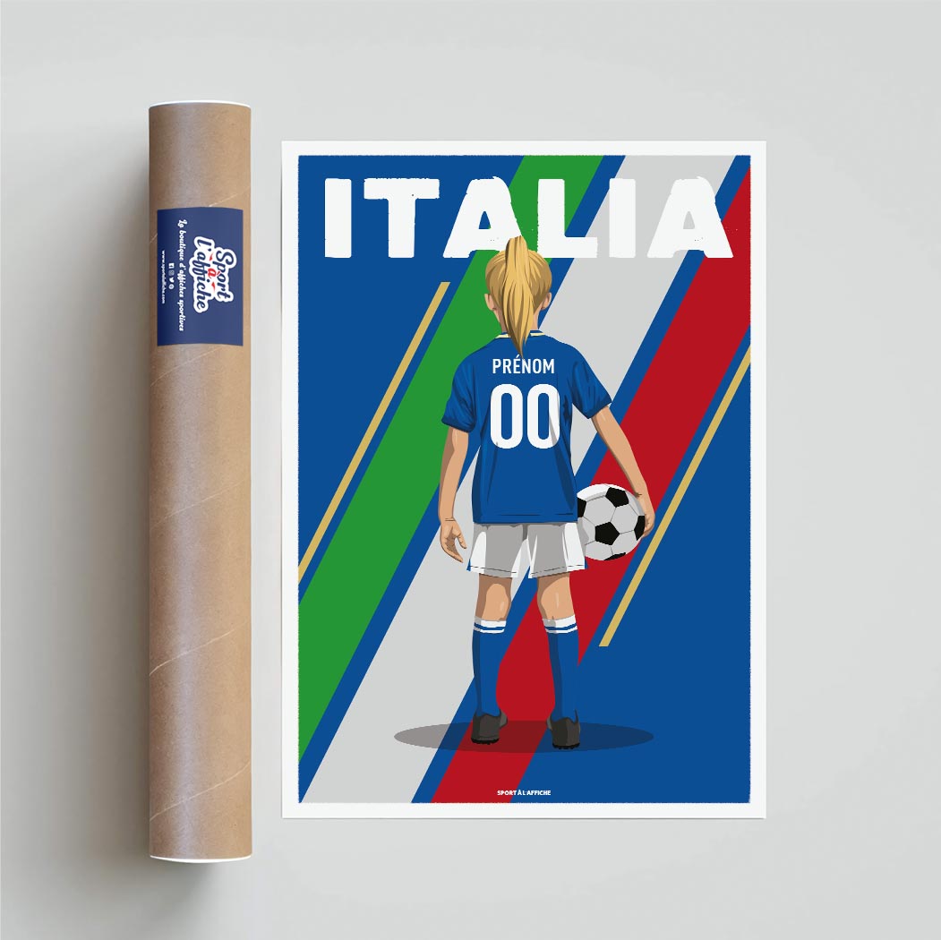 Affiche Foot Italie - Enfant Personnalisé