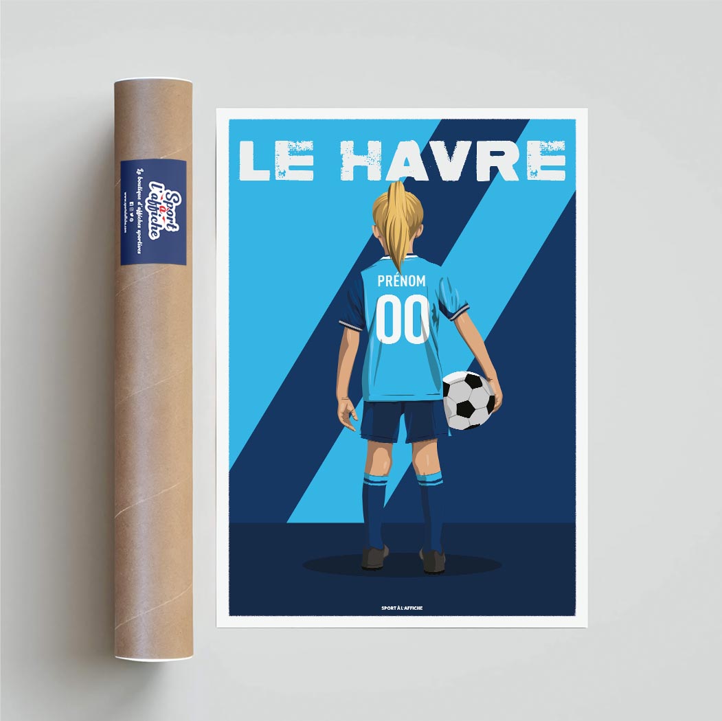 Affiche Foot Le Havre - Enfant Personnalisé