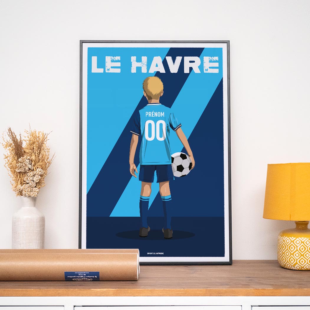 Affiche Foot Le Havre - Enfant Personnalisé
