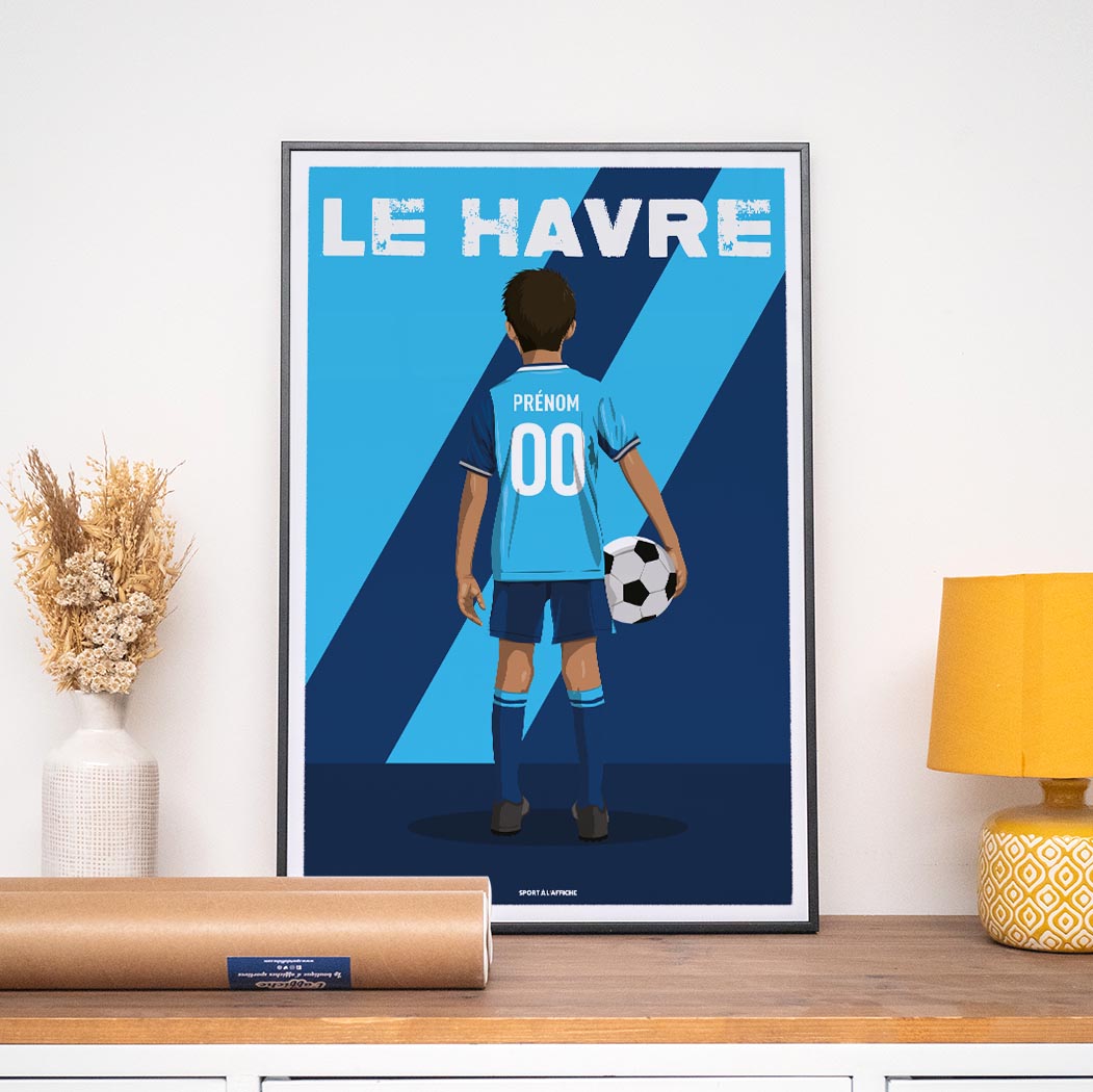 Affiche Foot Le Havre - Enfant Personnalisé