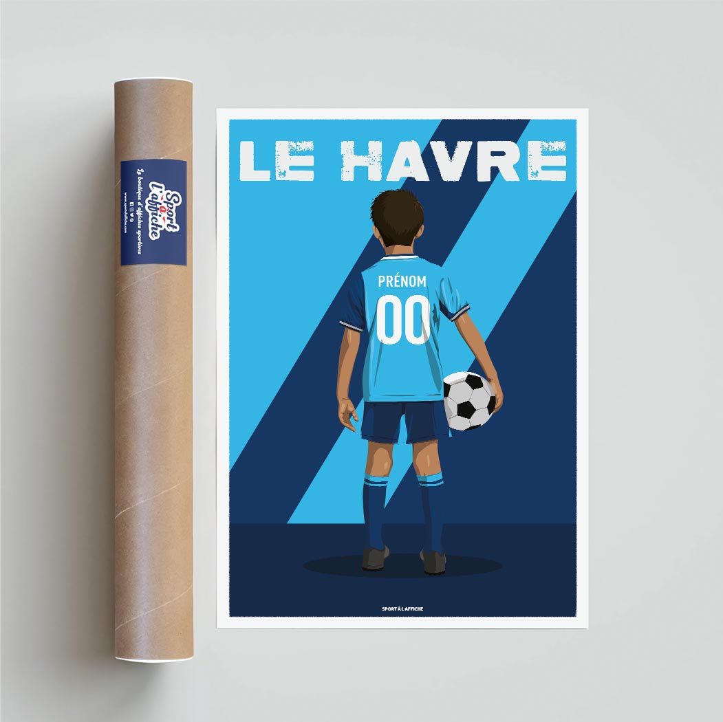 Affiche Foot Le Havre - Enfant Personnalisé