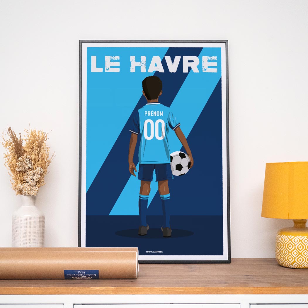 Affiche Foot Le Havre - Enfant Personnalisé