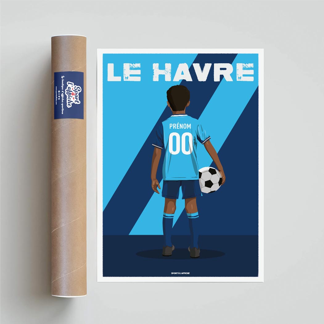 Affiche Foot Le Havre - Enfant Personnalisé
