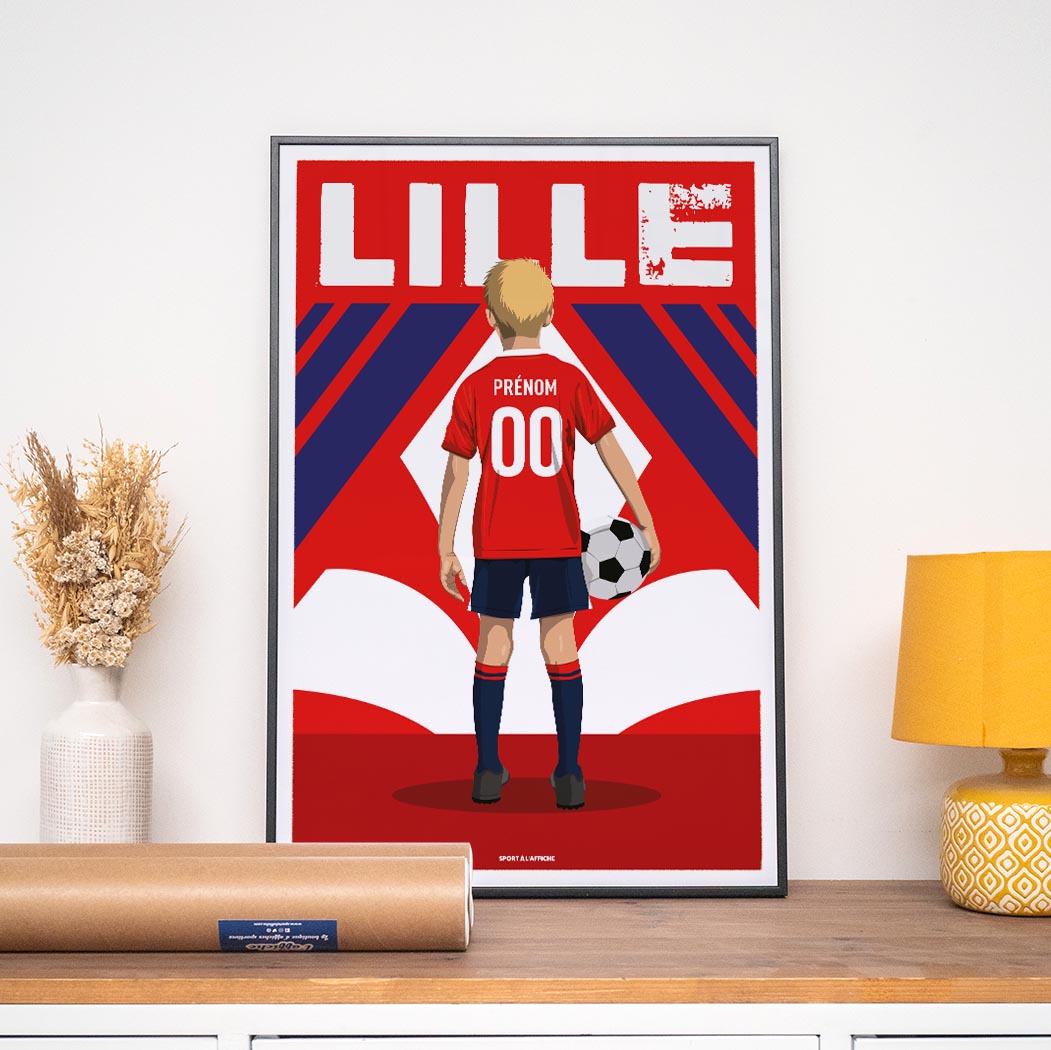 Affiche Foot - Lille Enfant Personnalisé