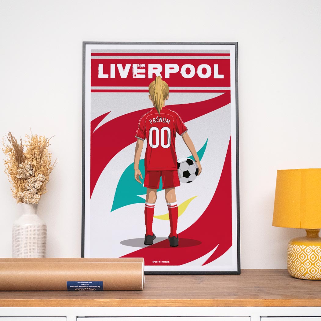 Affiche Foot Liverpool - Enfant Personnalisé