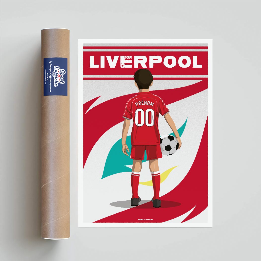 Affiche Foot Liverpool - Enfant Personnalisé