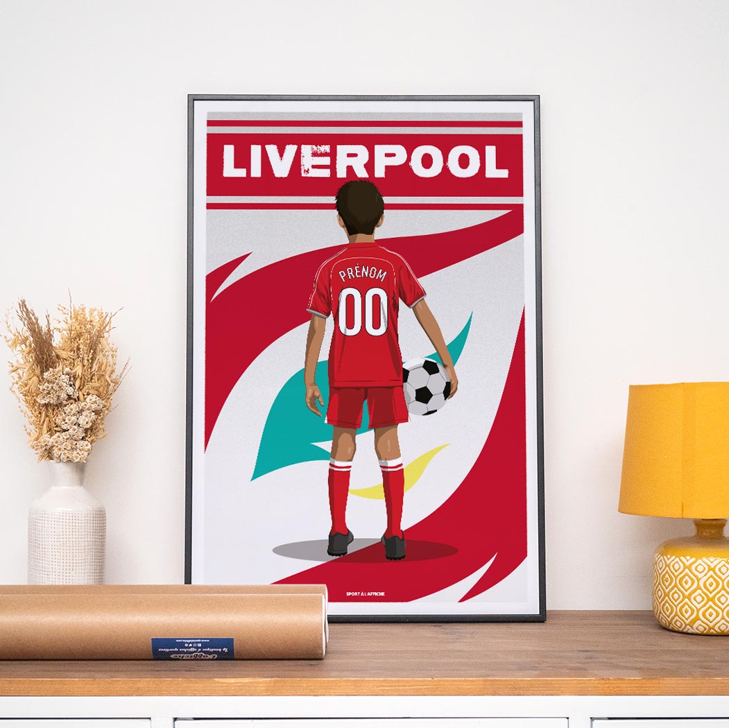 Affiche Foot Liverpool - Enfant Personnalisé