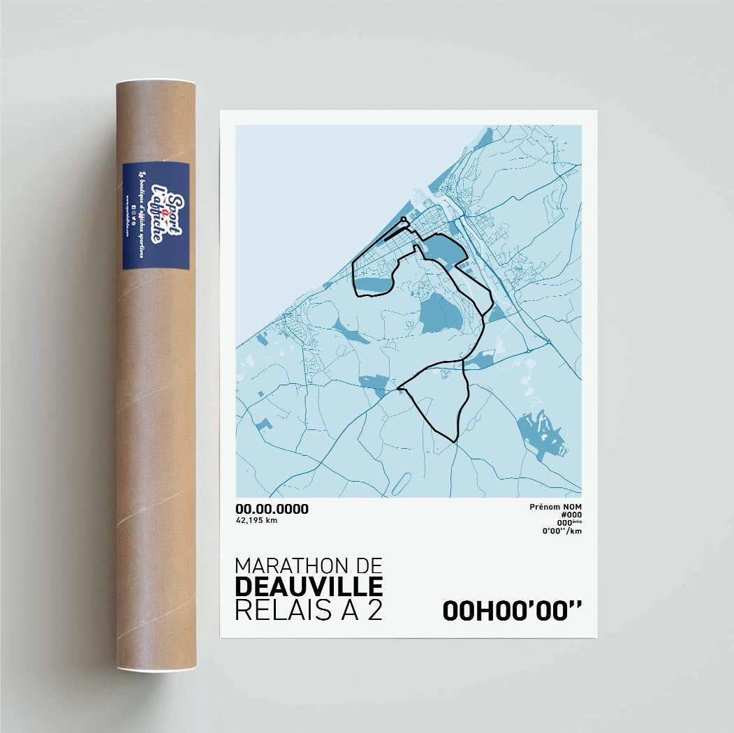 Affiche Running - Marathon de Deauville - Relais à 2