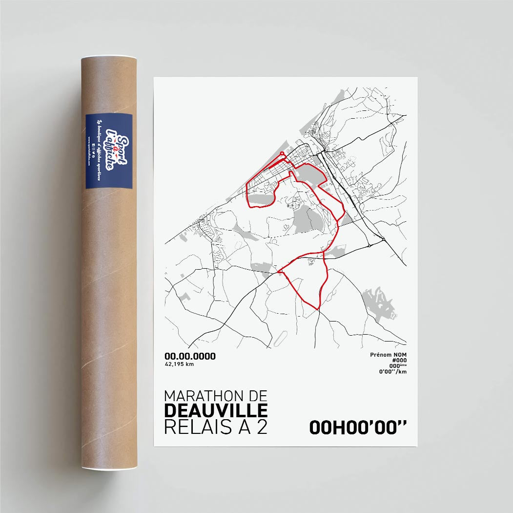Affiche Running - Marathon de Deauville - Relais à 2