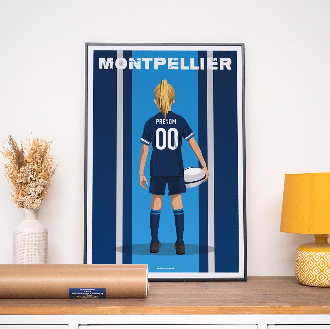 Affiche Rugby Montpellier - Enfant Personnalisé