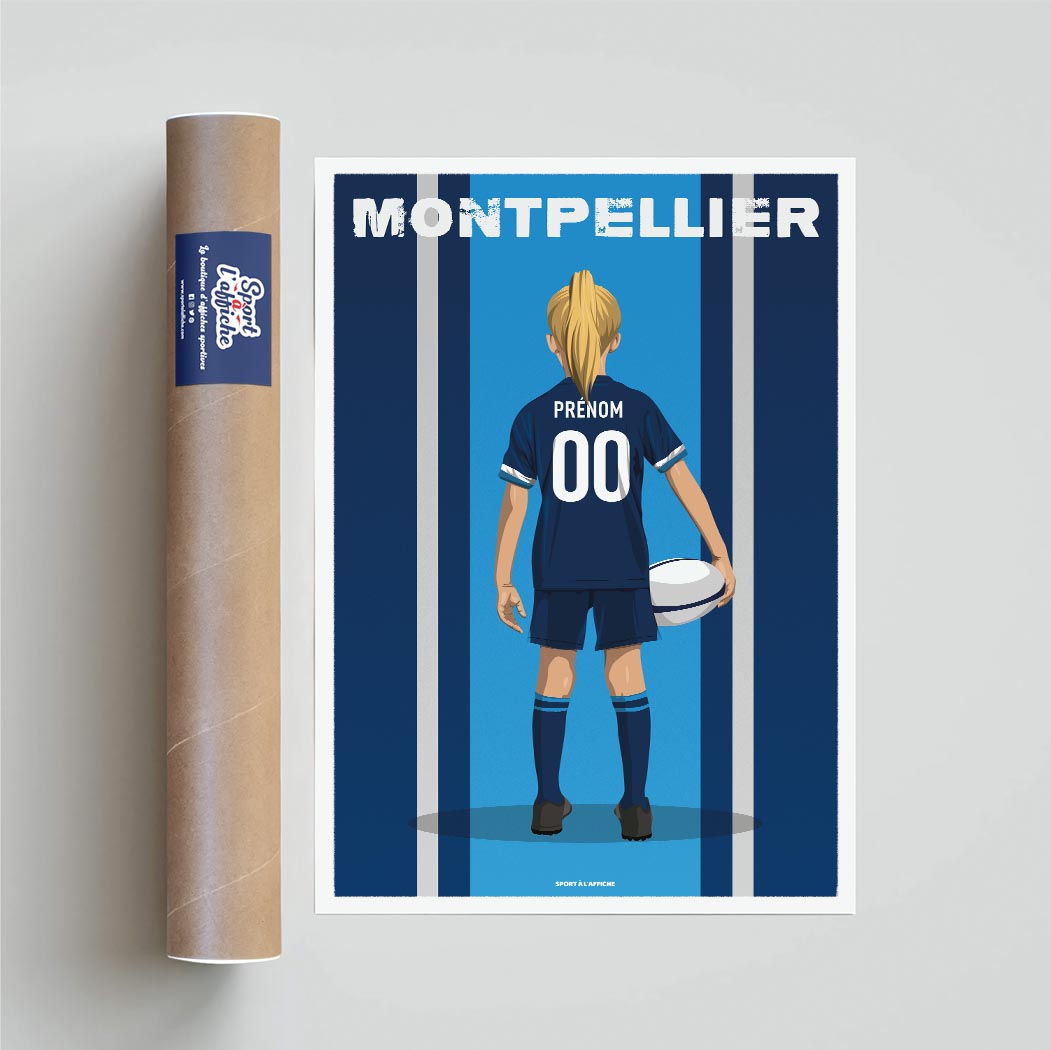 Affiche Rugby Montpellier - Enfant Personnalisé