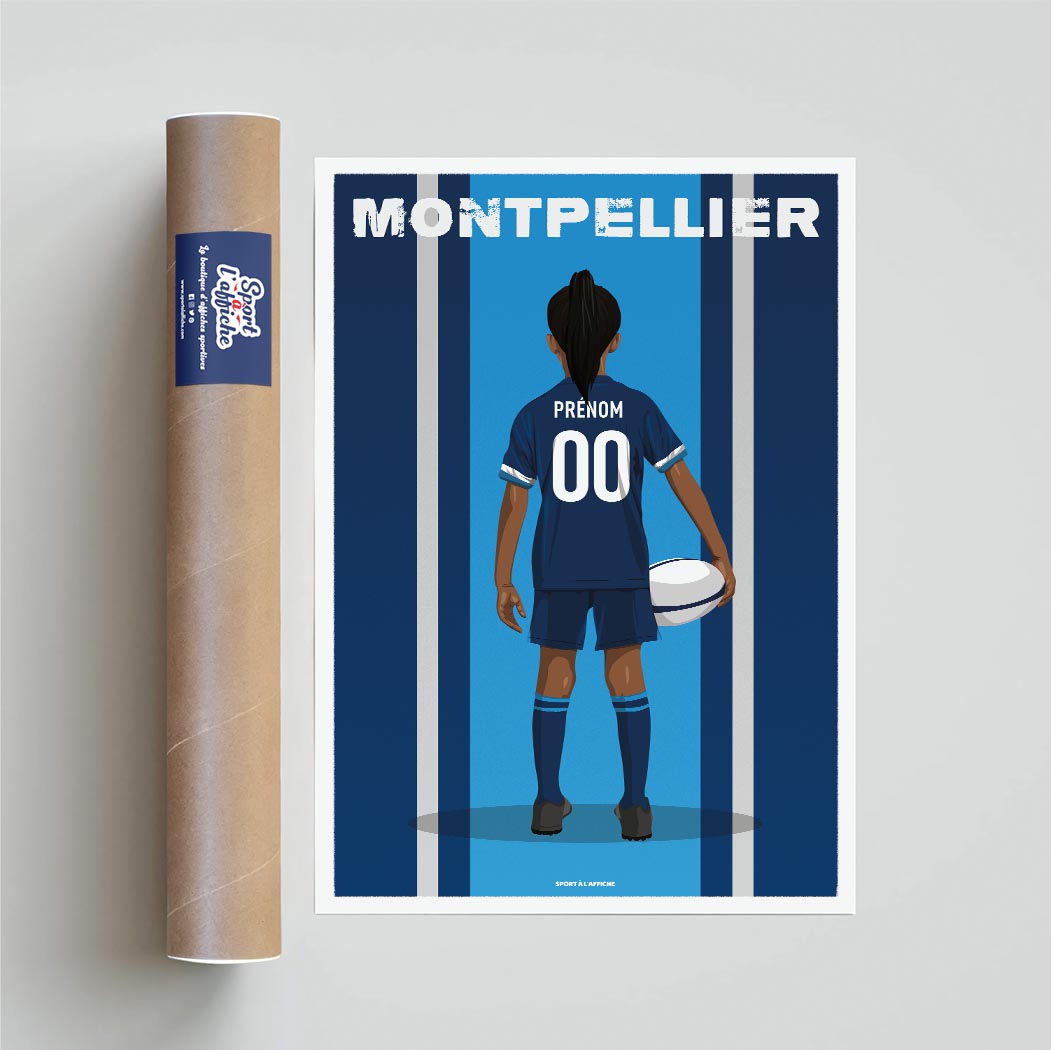 Affiche Rugby Montpellier - Enfant Personnalisé