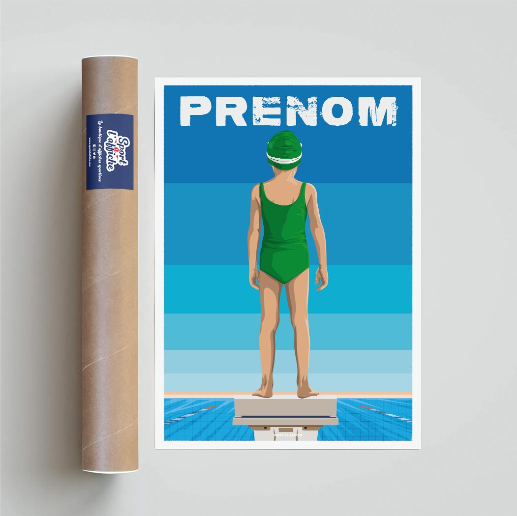 Affiche Natation - Enfant Personnalisé