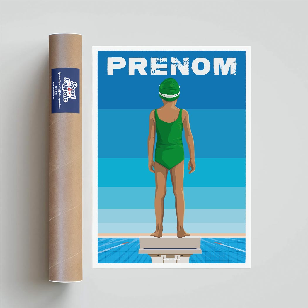 Affiche Natation - Enfant Personnalisé