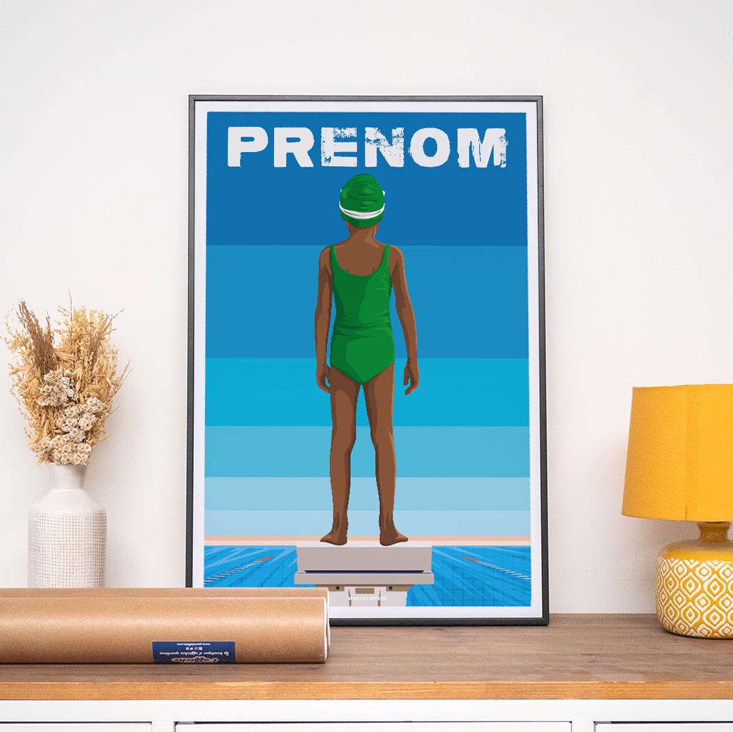Affiche Natation - Enfant Personnalisé