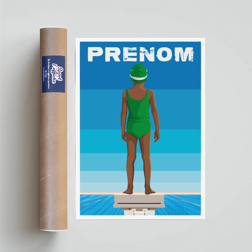 Affiche Natation - Enfant Personnalisé