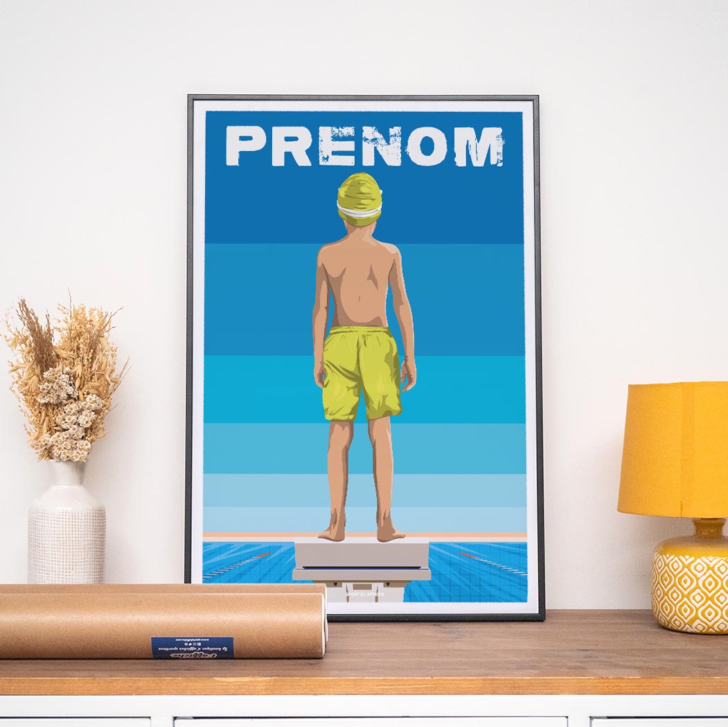 Affiche Natation - Enfant Personnalisé