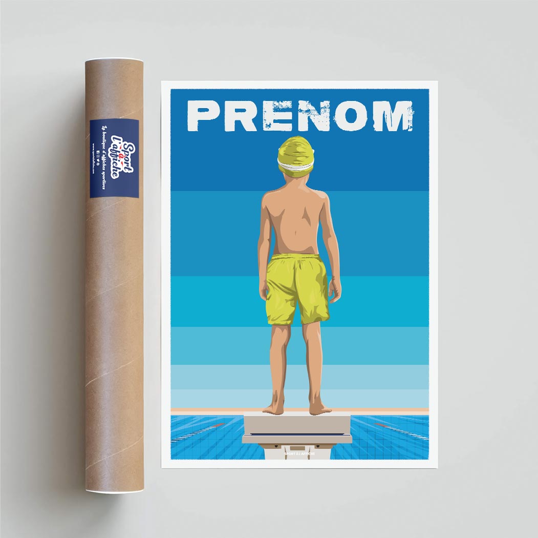 Affiche Natation - Enfant Personnalisé