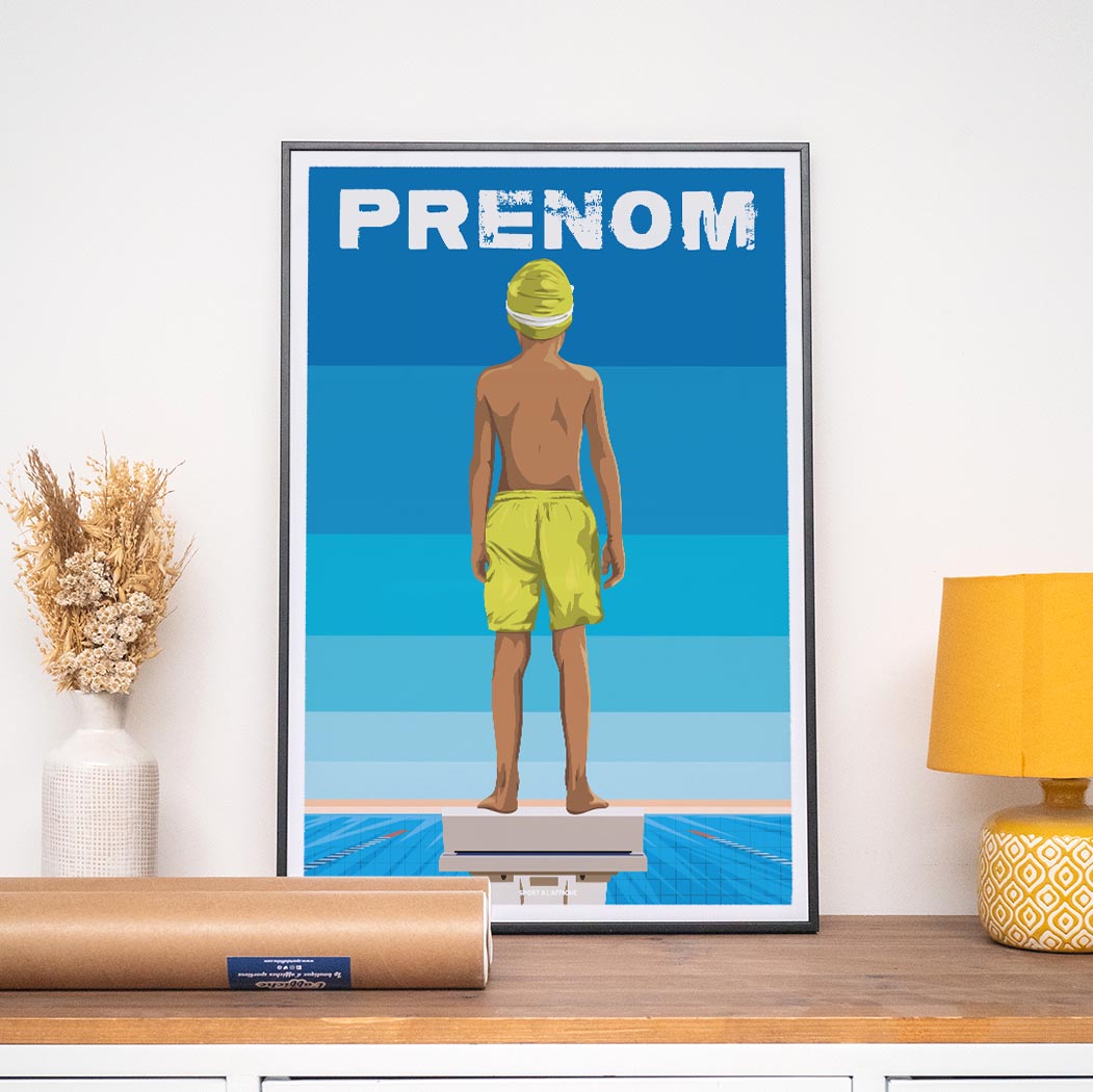Affiche Natation - Enfant Personnalisé