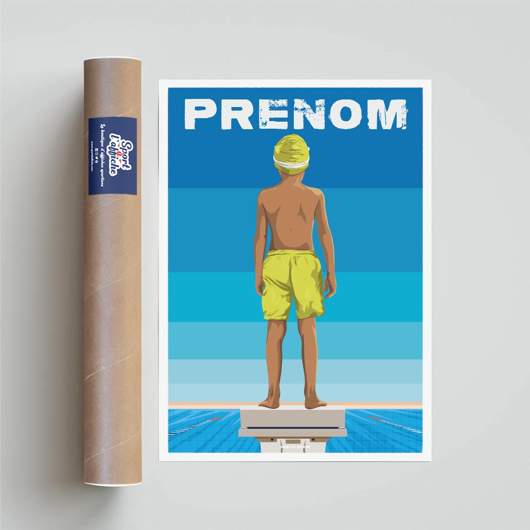 Affiche Natation - Enfant Personnalisé