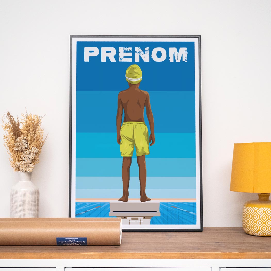 Affiche Natation - Enfant Personnalisé