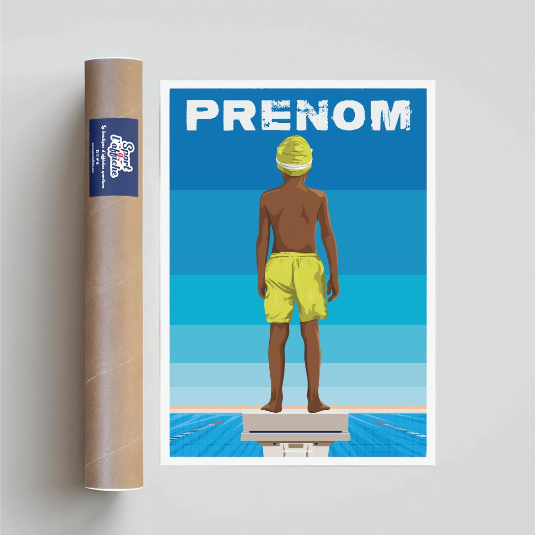 Affiche Natation - Enfant Personnalisé