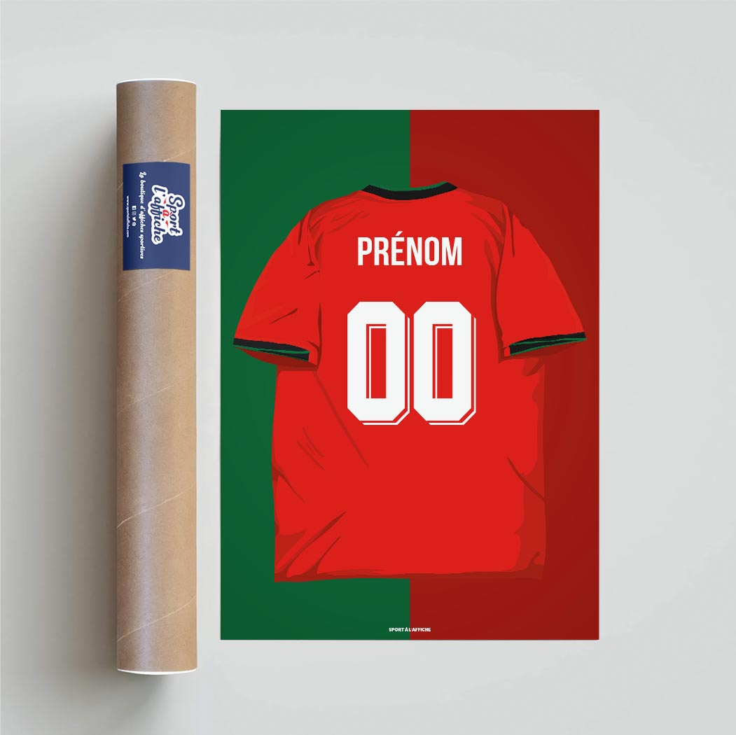 Affiche Foot Portugal - Maillot Personnalisé