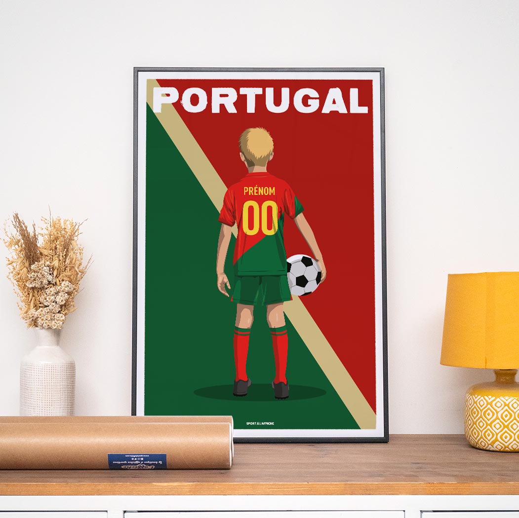 Affiche Foot Portugal - Enfant Personnalisable