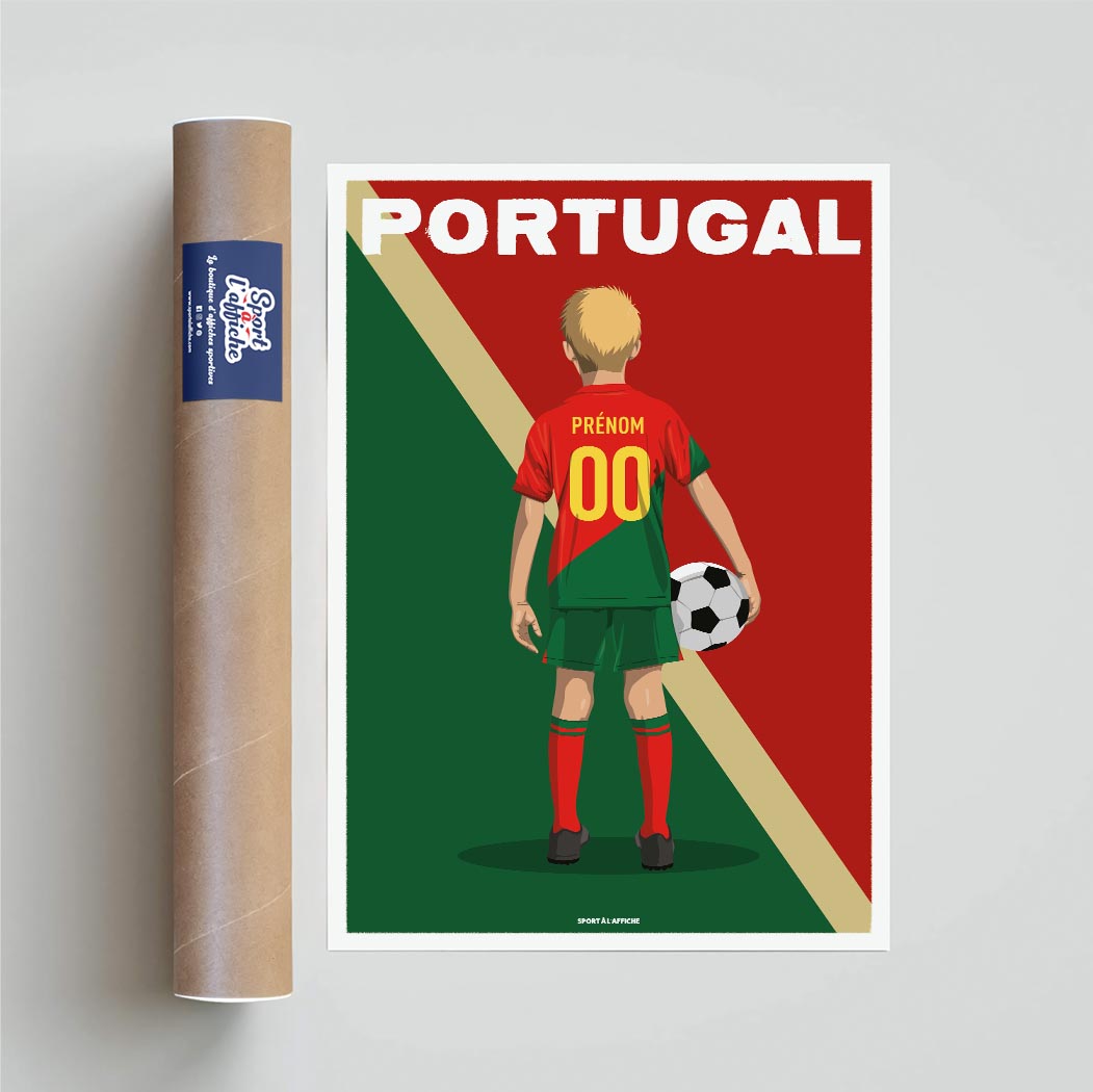 Affiche Foot Portugal - Enfant Personnalisable