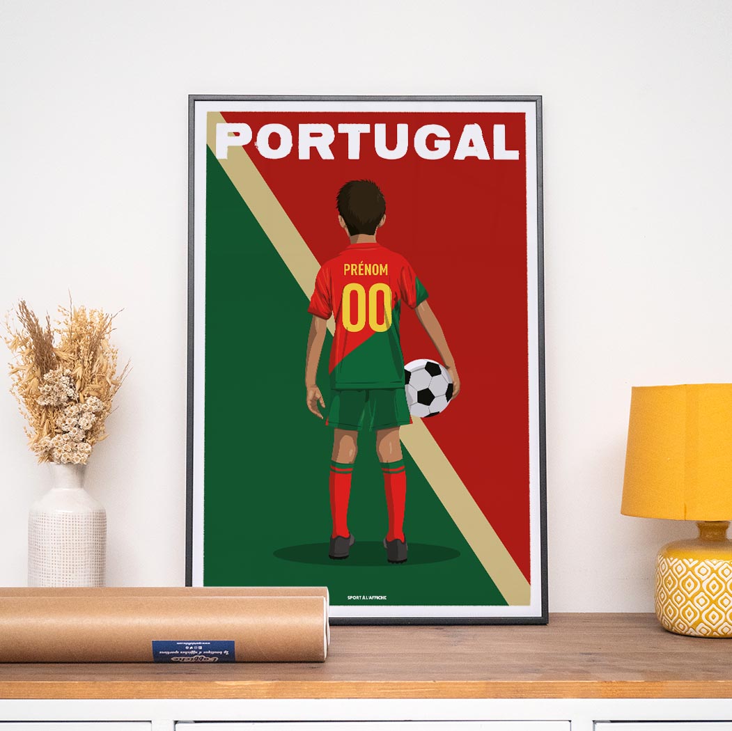 Affiche Foot Portugal - Enfant Personnalisable