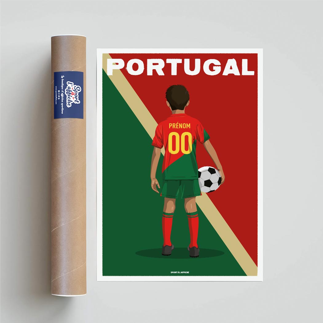 Affiche Foot Portugal - Enfant Personnalisable