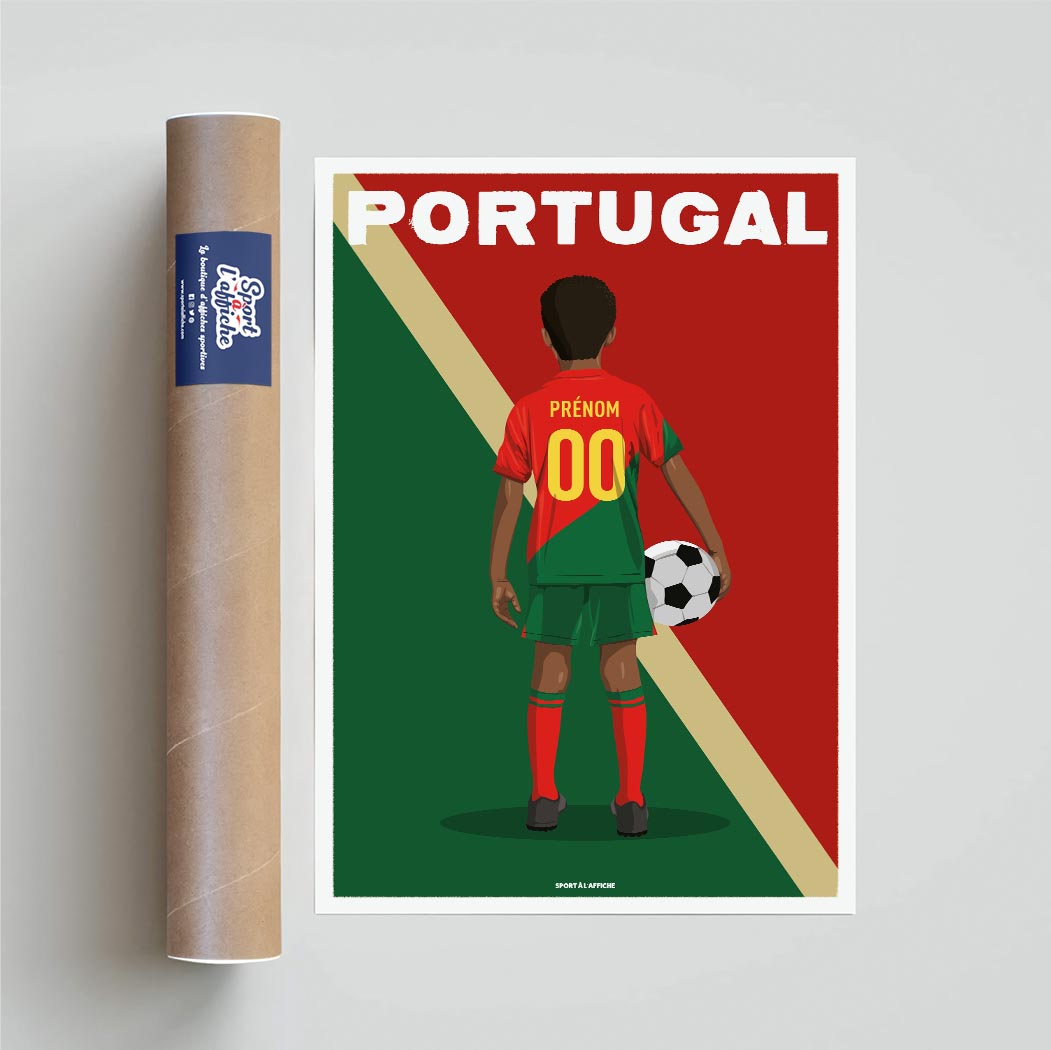 Affiche Foot Portugal - Enfant Personnalisable